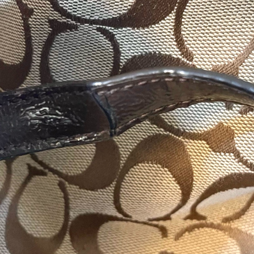 🎉HP! ❤️ Coach Classic Tan Monogram Canvas Satchel - Picture 11 of 12